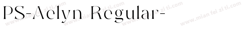 PS-Aelyn Regular字体转换